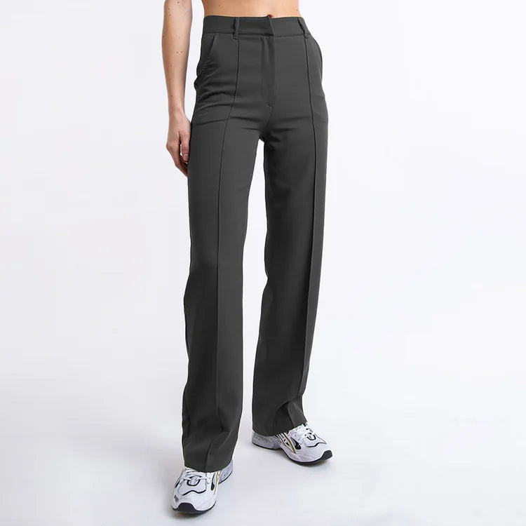 High Waisted Pleated Suit Pants